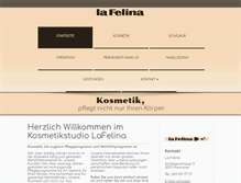 Tablet Screenshot of la-felina-kosmetik.de